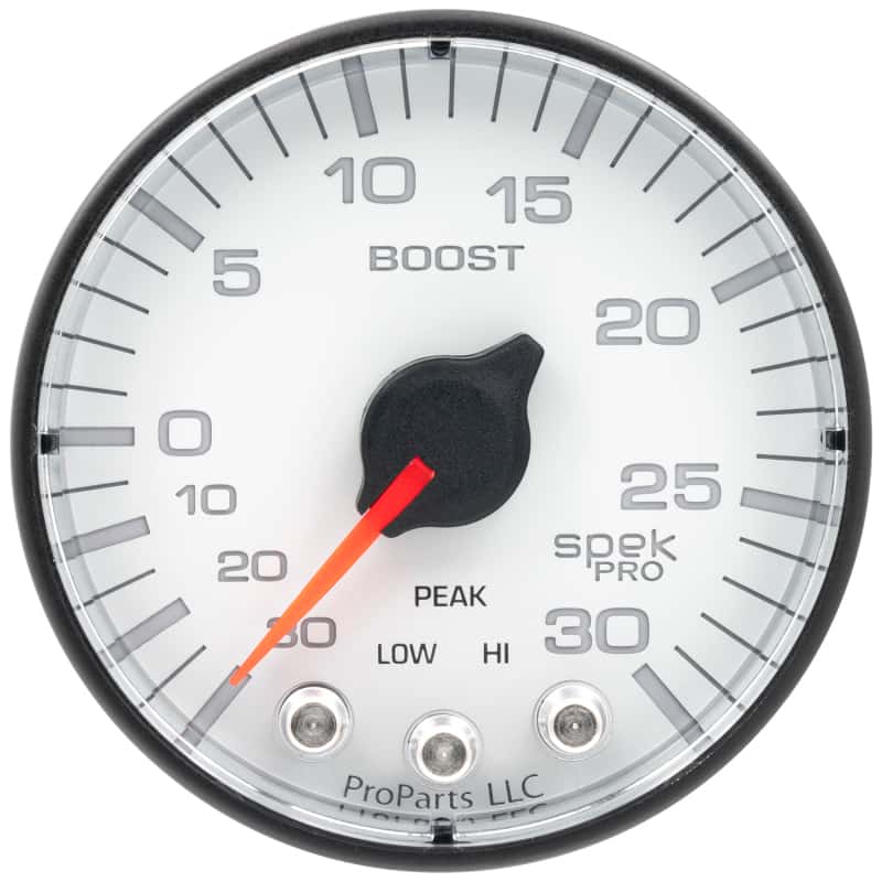 AutoMeter — Autometer Spek-Pro Gauge Vac/Boost 2 1/16in 30Inhg-30psi Stepper Motor W/Peak & Warn White/Black
GA 2" BST 30 WFB SPK - view 1