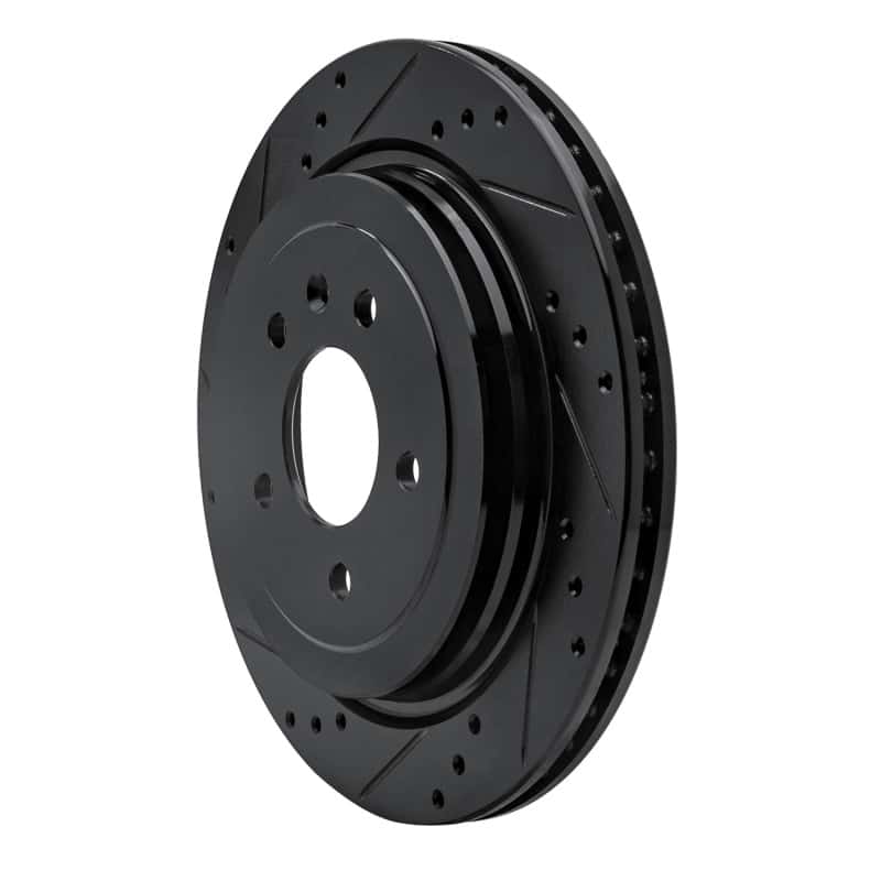 R1 Concepts — R1 13-19 Cadillac ATS Rear Left Drilled & Slotted Black Brake Rotor
R1 Brake Rotor Drill - view 2