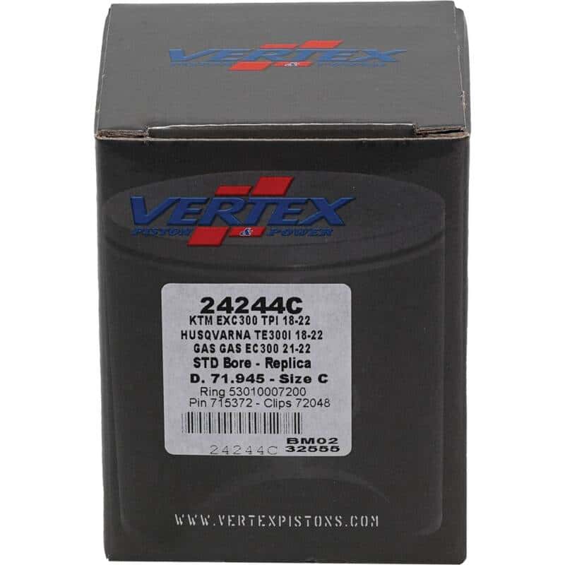 Vertex Pistons — Vertex Piston 2024 KTM 300 EXC 300cc Cast Replica Piston Kit - view 4
