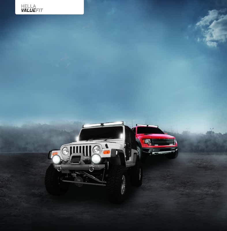 Hella — Hella Value Fit Mini Flush Mount 7.7in - 18W White Housing Flood Beam LED Light Bar - view 20