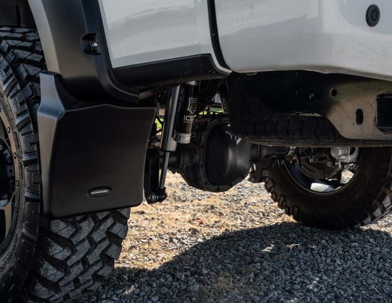 Bushwacker — Bushwacker 14-18 Chevrolet Silverado 1500 Trail Armor Rear Mud Flaps (Fits Pocket Style Flares)
BW - Mud Flaps, Pair
Mud Flap - view 11