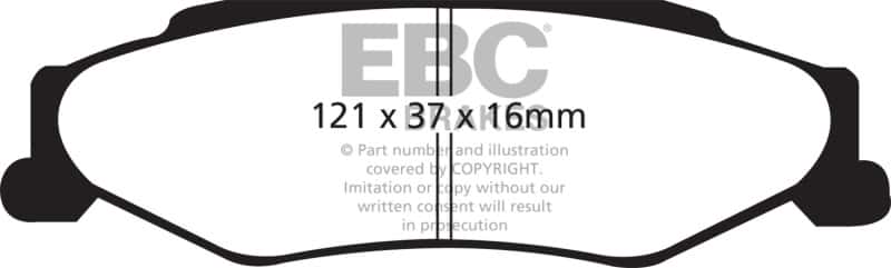 EBC — EBC 03-04 Cadillac XLR 4.6 Bluestuff Rear Brake Pads
Disc Brake Pad - view 4