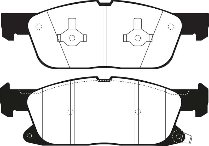 EBC — EBC 2016+ Lincoln Continental (10th Gen) 2.7L Twin Turbo Ultimax2 Front Brake Pads
Disc Brake Pad - view 1