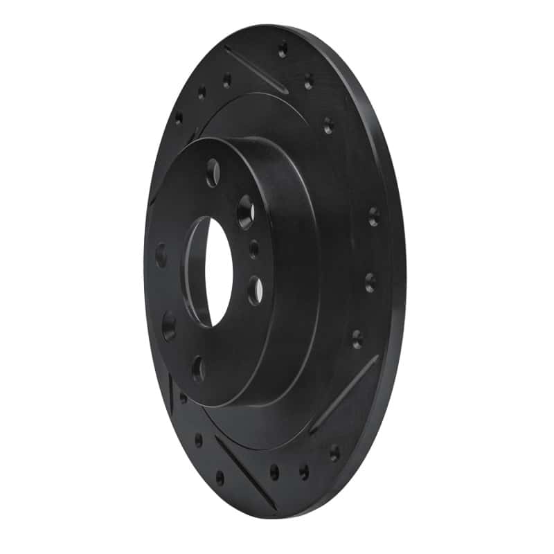 R1 Concepts — R1 1990-2003 Ford Escort Rear Right Drilled & Slotted Black Brake Rotor
R1 Brake Rotor Drill - view 2