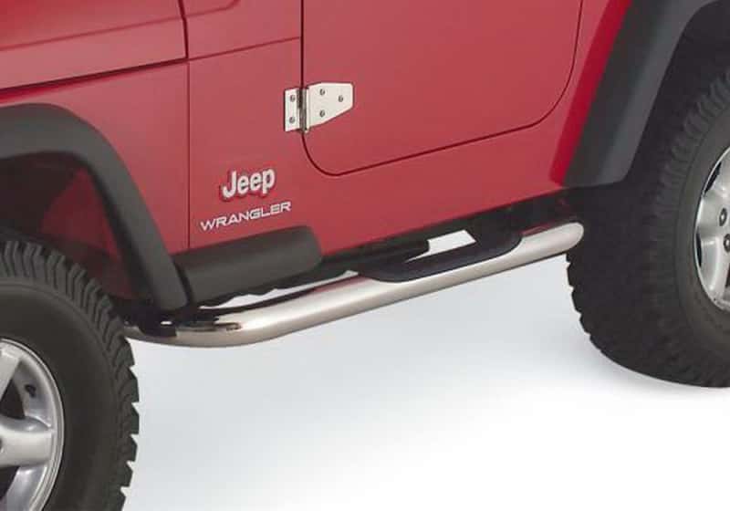 Rampage — Rampage 1987-1995 Jeep Wrangler(YJ) 3 Inch Round Nerf Bar - Polished
3 in. Rnd Stp Br WTW
Nerf/StepBarWTW - view 1