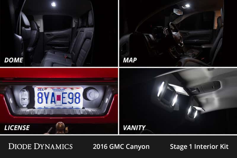 Diode Dynamics — Diode Dynamics 15-22 GMC Canyon Interior LED Kit Cool White Stage 1 - view 4
