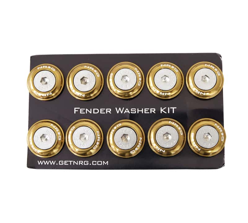 NRG — NRG Fender Washer Kit w/Rivets For Plastic (Titanium) - Set of 10 - view 3
