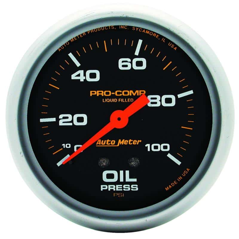AutoMeter — Autometer Liquid Filled Mechanical 66.7mm 0-100 PSI Oil Pressure Gauge
2-5/8" OIL PRESS, 0- - view 2