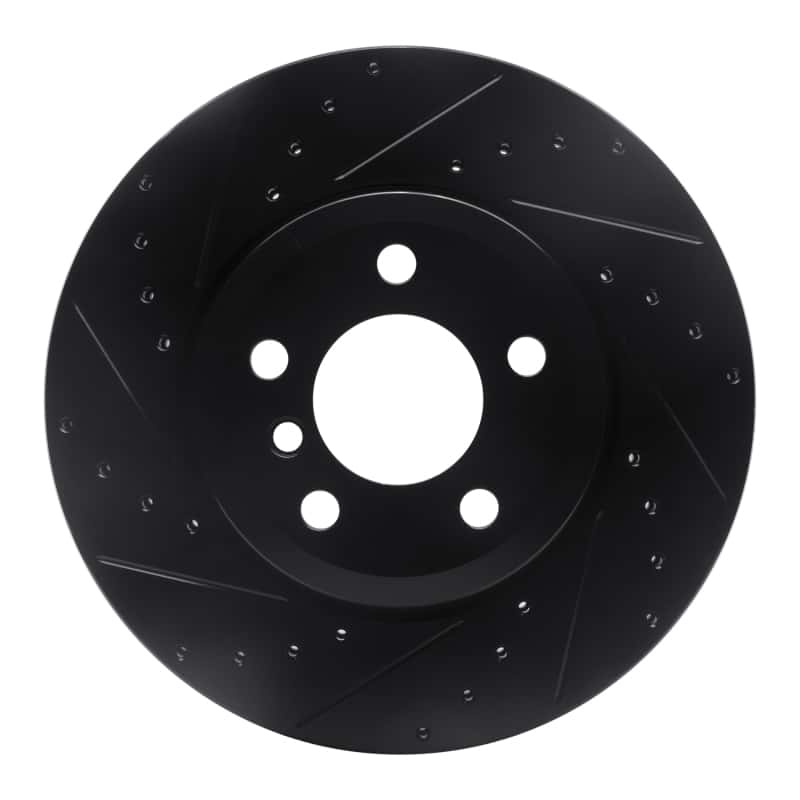 R1 Concepts — R1 07-19 BMW X6 Rear Left Drilled & Slotted Black Brake Rotor
R1 Brake Rotor Drill - view 1