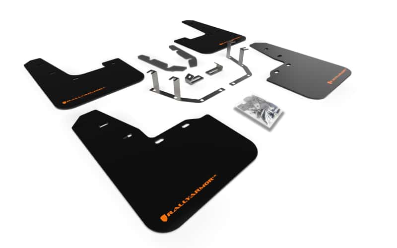 Rally Armor — Rally Armor 18-23 Ford Fiesta ST MK8 Black UR Mud Flap w/Orange Logo
Mud Flap - view 1