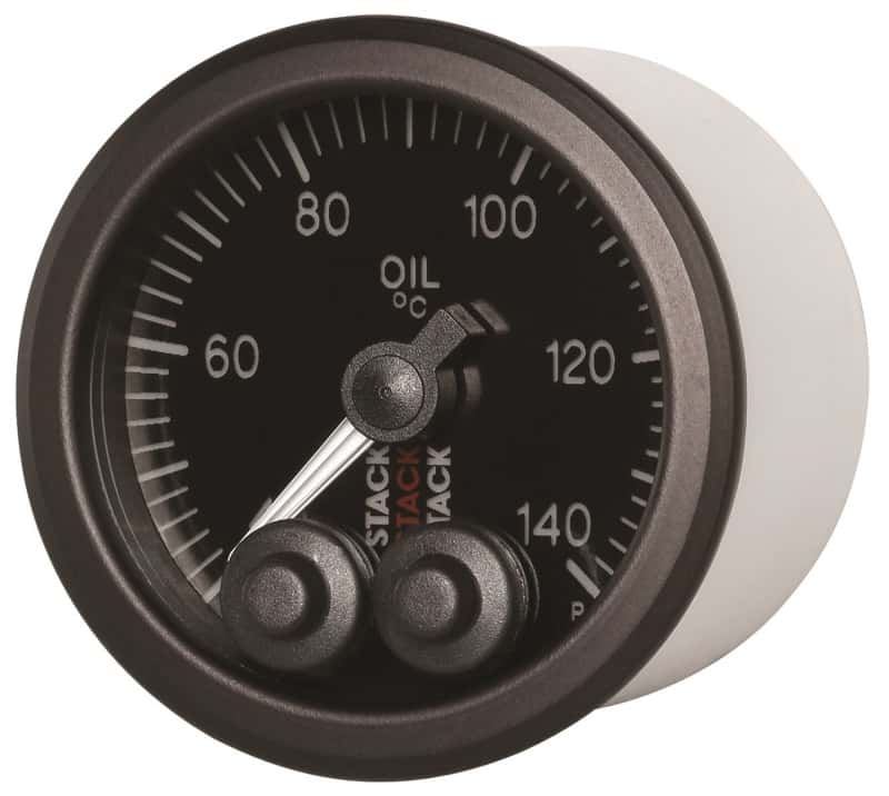 AutoMeter — Autometer Stack 52mm 40-140 Deg C 1/8in NPTF Male Pro-Control Oil Temp Gauge - Black
Ga OilT PC Blk 140C - view 3