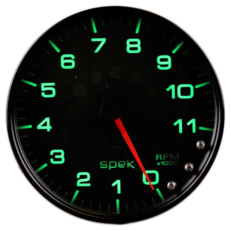 AutoMeter — Autometer Spek-Pro Gauge Tachometer 5in 11K Rpm W/Shift Light & Peak Mem Black/Black
GA 5" 11KRPM BCB SPK - view 5