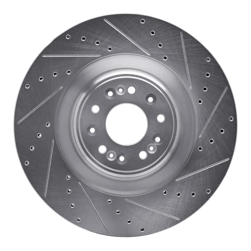 R1 Concepts — R1 17-22 Genesis G90 Front Right Drilled & Slotted Silver Brake Rotor
R1 Brake Rotor Drill - view 1