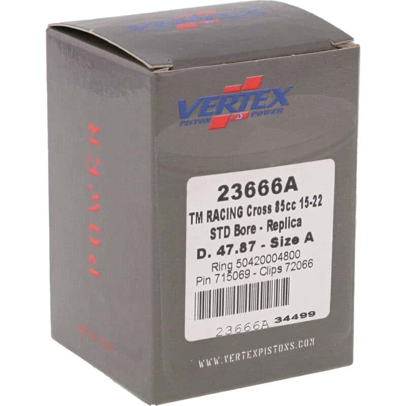 Vertex Pistons — Vertex Piston 08-14 TM MX 85 85cc Cast Replica Piston Kit - view 5