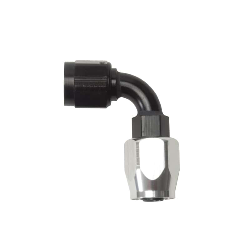 Russell — Russell Performance -10 AN Black/Silver 90 Degree Full Flow Hose End
Hose Fitting - view 2