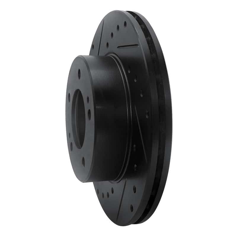 R1 Concepts — R1 83-89 Chrysler Conquest Front Left Drilled & Slotted Black Brake Rotor
R1 Brake Rotor Drill - view 2