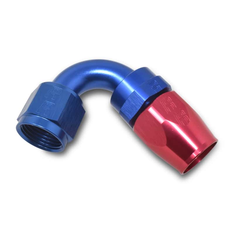 Russell — Russell Performance -6 AN Red/Blue 120 Degree Full Flow Swivel Hose End (With 9/16in Radius)
Hose Fitting - view 4