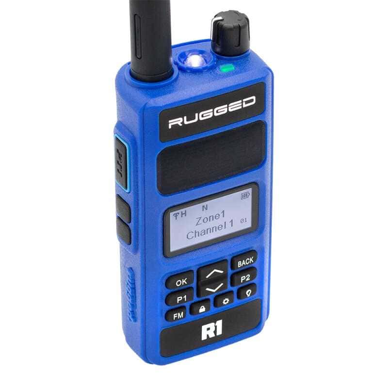 Rugged Radios — Rugged Radios Rugged R1 - Business Band Two Way Handheld Radio - Digital and Analog Blue - view 2