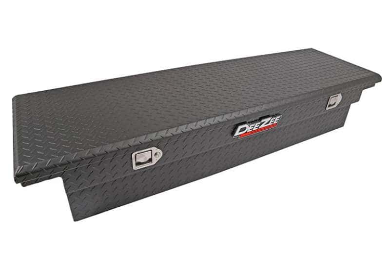 Dee Zee — Dee Zee Universal Tool Box - Red Crossover - Single Lid BT Alum Full Size
ToolBxTrkBedRTR - view 2