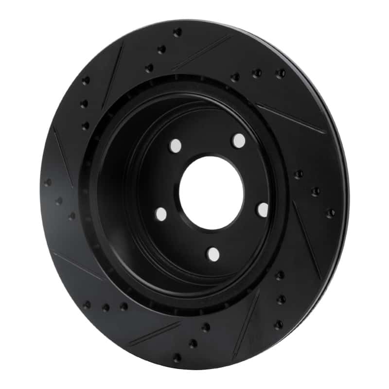 R1 Concepts — R1 05-25 Infiniti EX37 Rear Right Drilled & Slotted Black Brake Rotor
R1 Brake Rotor Drill - view 4