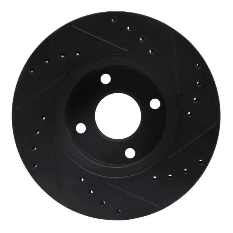 R1 Concepts — R1 98-04 Ford Contour Front Left Drilled & Slotted Black Brake Rotor
R1 Brake Rotor Drill - view 5