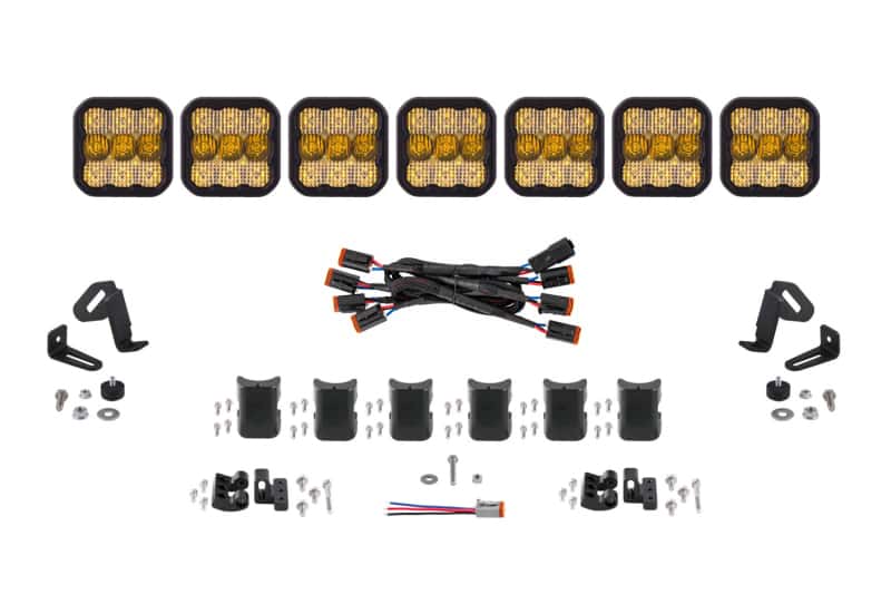 Diode Dynamics — Diode Dynamics SS5 Sport Universal CrossLink 7-Pod Lightbar - Yellow Combo - view 1