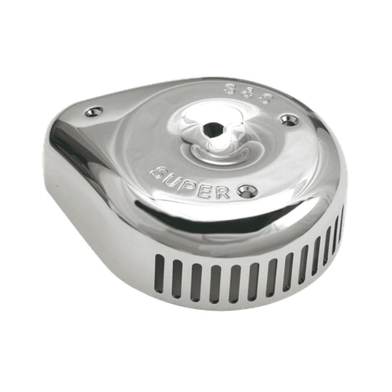 S&S Cycle — S&S Cycle Slasher Slotted Air Cleaner Cover For Super E/G Carbs - Chrome - view 2