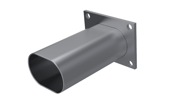 QTP — QTP 3in Weld-On QTEC Low Profile Conncetion Oval Tube Kit - view 2