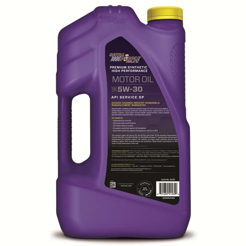 Royal Purple — Royal Purple Premium Synthetic High Performance Multi-Grade 5W30 Motor Oil - 5 Quart - view 2