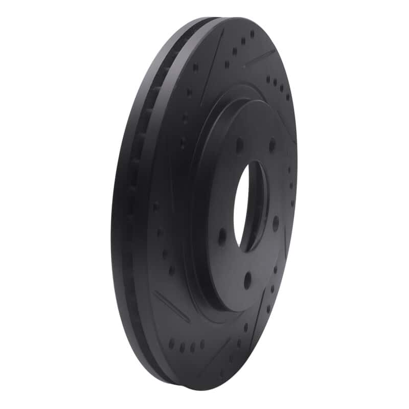 R1 Concepts — R1 94-01 Buick Regal Front Left Drilled & Slotted Black Brake Rotor
R1 Brake Rotor Drill - view 2
