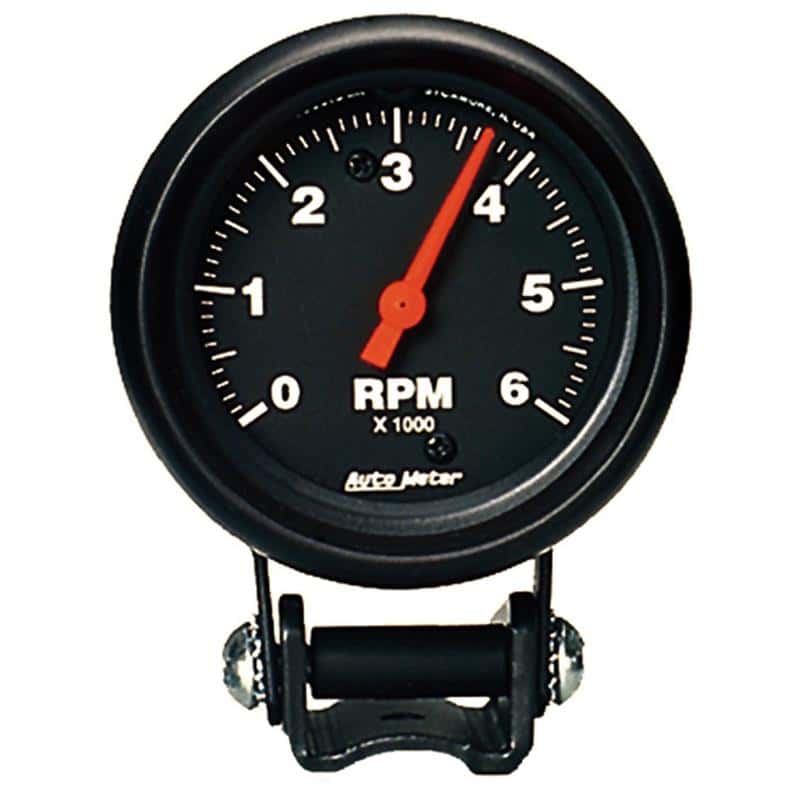 AutoMeter — Autometer Black 2 5/8 inch 6000 rpm Tachometer Mini Tach Gauge
2.6" TACH 6KRPM BLK - view 2