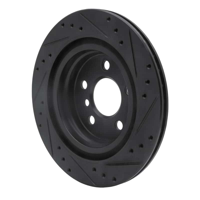 R1 Concepts — R1 16-26 BMW 228I Gran Coupe Rear Left Drilled & Slotted Black Brake Rotor
R1 Brake Rotor Drill - view 4