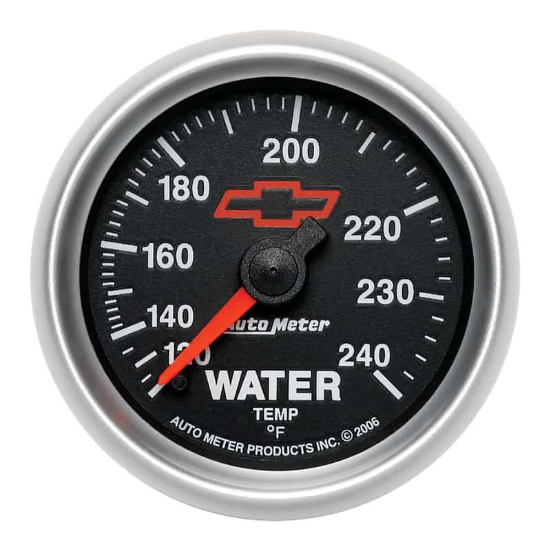 AutoMeter — Autometer Sport-Comp II 2-1/16in 120-240 Deg Mechanical Water Temp Gauge - Bowtie Black
2-1/16" WATER TEMP, - view 10