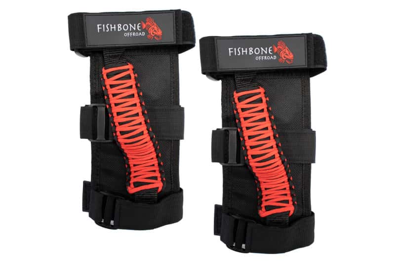 Fishbone Offroad — Fishbone Offroad Paracord Grab Handles w/Three Straps Red - view 1