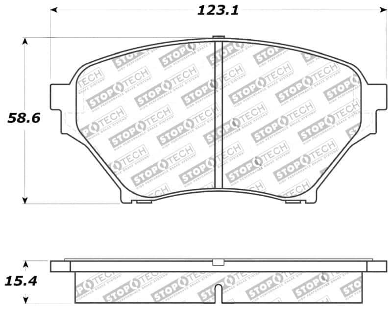 Stoptech — StopTech Performance 01-05 Miata w/ Sport Suspension Front Brake Pads D890
Sprt Brk Pad W/Hdwr - view 2