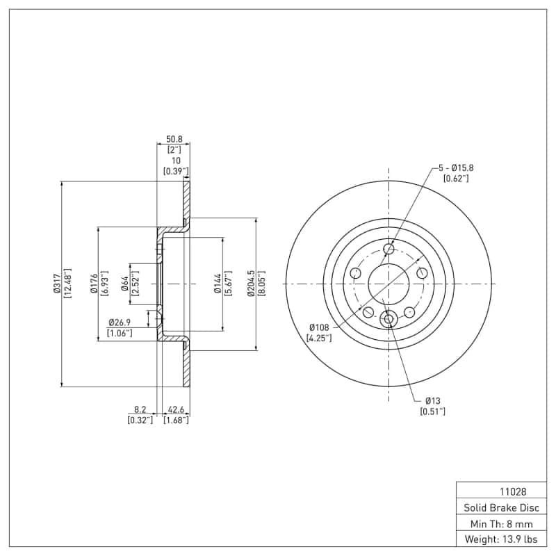 DFC — DFC 16-19 Land Rover Range Rover Evoque Rear GeoSPEC Coated Rotor
DFC Brake Rotor - view 6