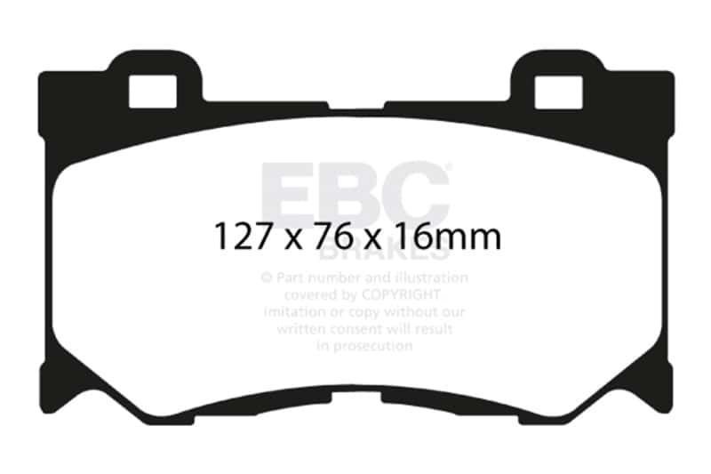 EBC — EBC 08-13 Infiniti FX50 5.0 Redstuff Front Brake Pads
Disc Brake Pad - view 4
