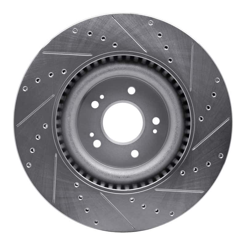 R1 Concepts — R1 18-20 Genesis G80 Front Left Drilled & Slotted Silver Brake Rotor
R1 Brake Rotor Drill - view 5