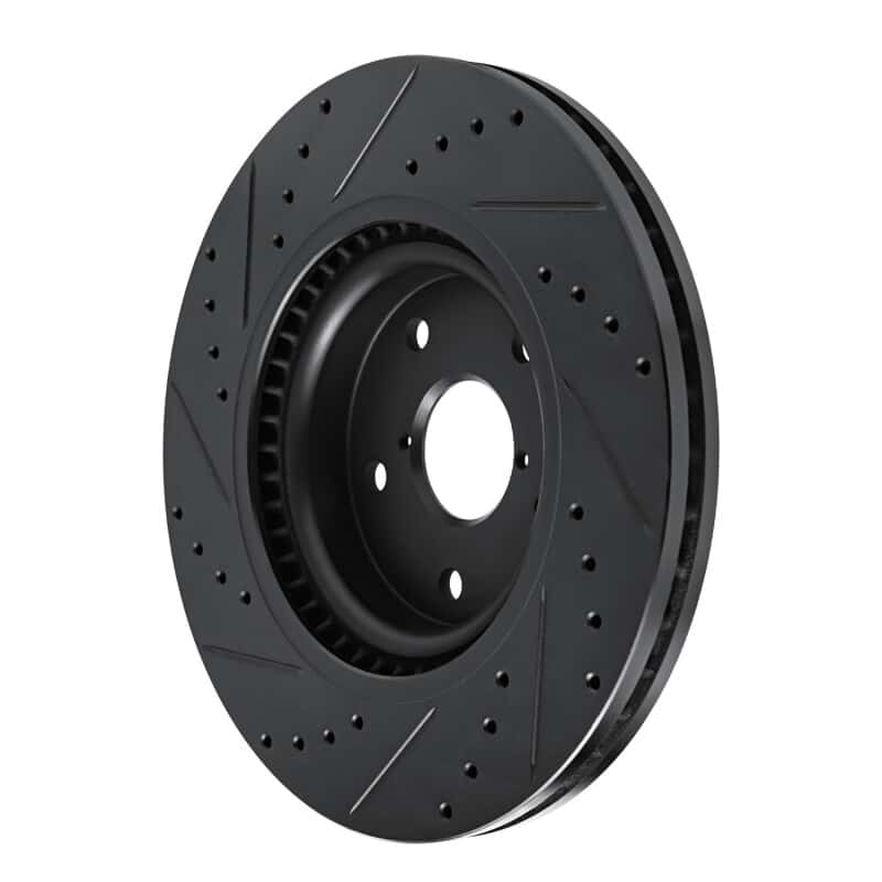 R1 Concepts — R1 20-25 Subaru Crosstrek Front Right Drilled & Slotted Black Brake Rotor
R1 Brake Rotor Drill - view 4