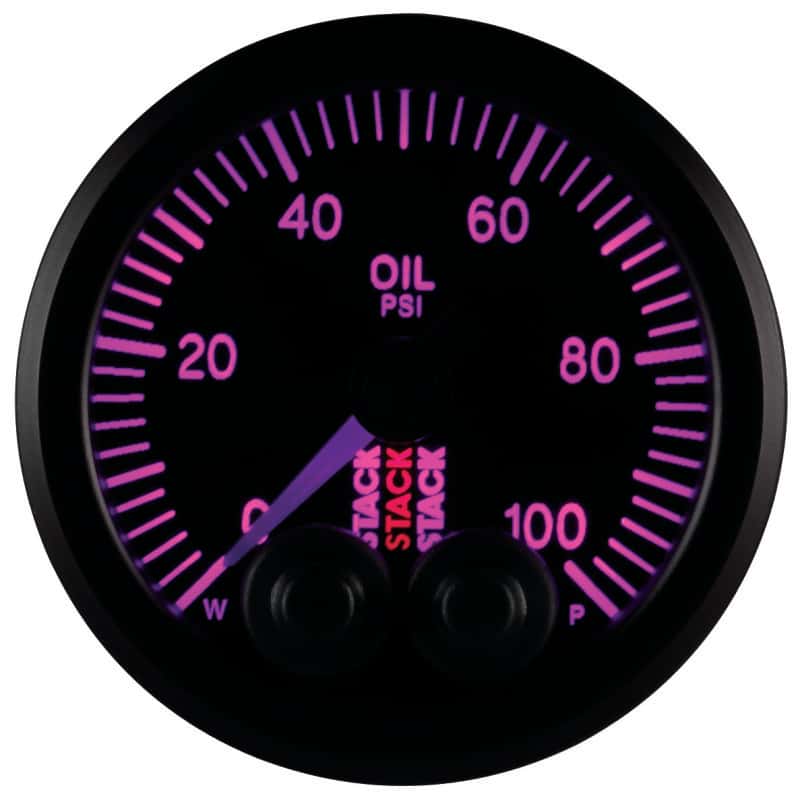 AutoMeter — Autometer Stack Instruments Pro Control 52mm 0-100 PSI Oil Pressure Gauge - Black (1/8in NPTF Male)
Ga OilP PC Bk 100psi - view 8