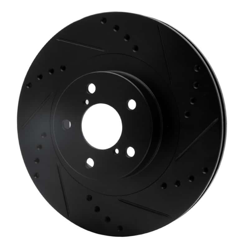 R1 Concepts — R1 01-08 Saab 9-2X Front Right Drilled & Slotted Black Brake Rotor
R1 Brake Rotor Drill - view 2