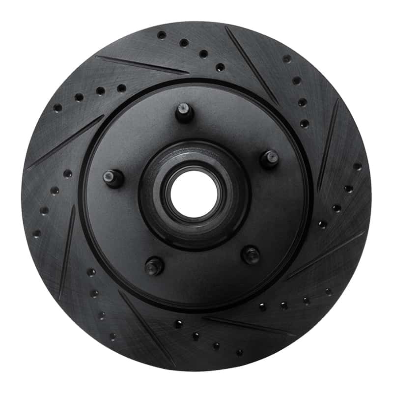 R1 Concepts — R1 97-99 Ford F-150 RWD Front Right Drilled & Slotted Black Brake Rotor
R1 Brake Rotor Drill - view 1