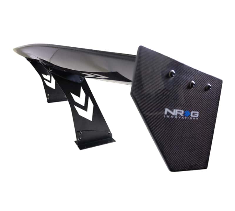 NRG — NRG Carbon Fiber Spoiler - Universal (69in.) w/NRG Logo / Stand Cut Out / Large Side Plate - view 3