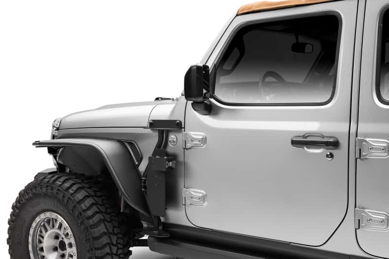 Go Rhino — Go Rhino 18-24 Jeep Wrangler JL/JLU/JT Front Fender Jack Mount for Hi-Lift Jack - Tex. Blk
Jack Mount-Exterior - view 7