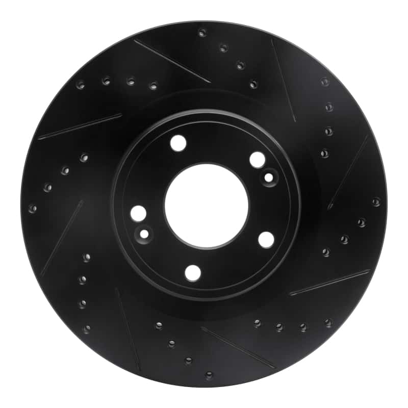 R1 Concepts — R1 10-16 Hyundai Genesis Coupe Front Right Drilled & Slotted Black Brake Rotor
R1 Brake Rotor Drill - view 1