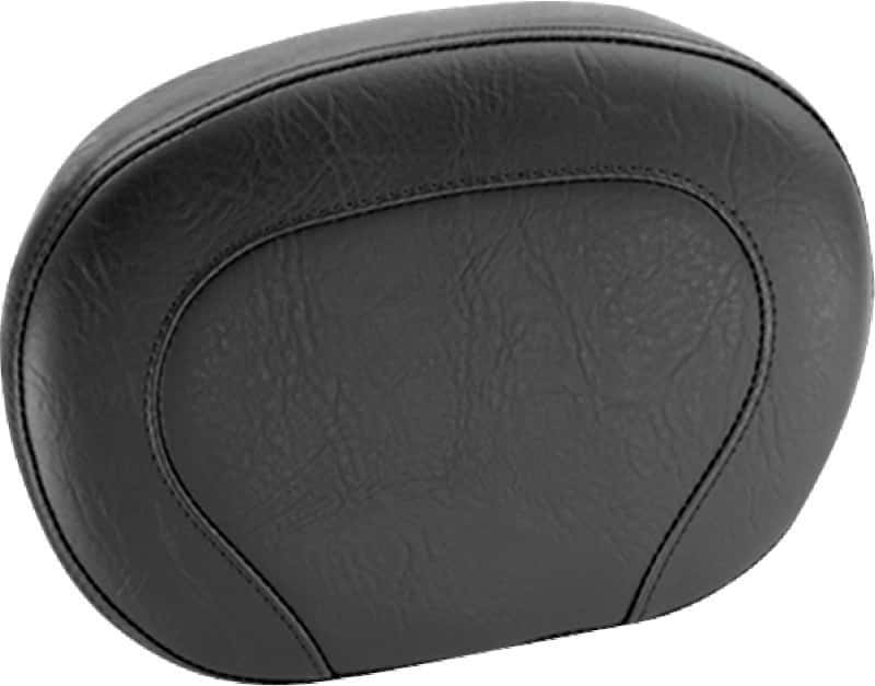 Mustang Motorcycle — Mustang Harley Setback Vintage Sissy Bar Pad Low Medallion Style (12 inch x 9 inch) - Black - view 1