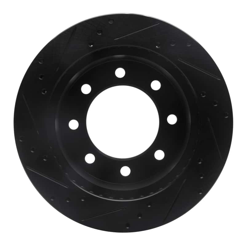 R1 Concepts — R1 00-02 Dodge Ram 2500 Front Right Drilled & Slotted Black Brake Rotor
R1 Brake Rotor Drill - view 5