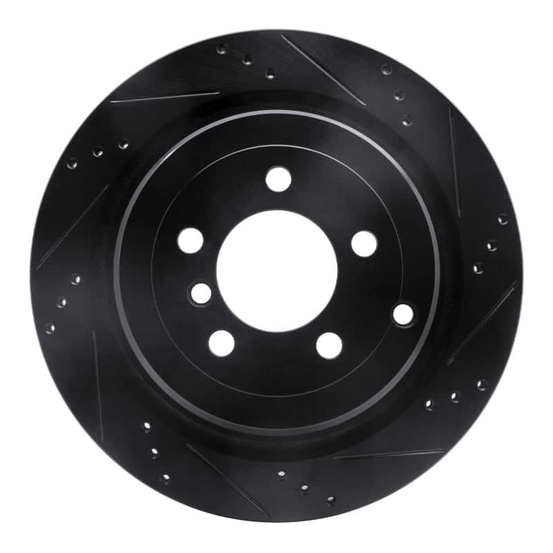 R1 Concepts — R1 06-12 Land Rover Range Rover Rear Right Drilled & Slotted Black Brake Rotor
R1 Brake Rotor Drill - view 1
