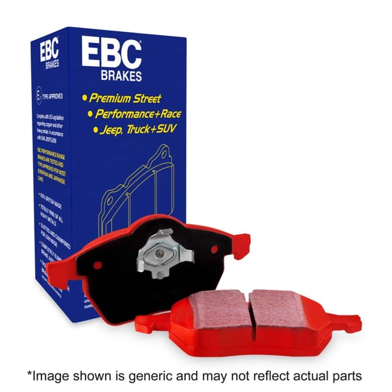 EBC — EBC 06-09 Volkswagen Touareg 3.6 (2 pin holes at top of backplate) Redstuff Rear Brake Pads
Disc Brake Pad - view 5