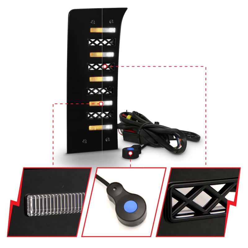 ANZO — ANZO 22-24 Toyota Tundra (w/Factory LED Refl. & OE Bumper) Z-Series Full LED DRL Vent Lights - Pair - view 4